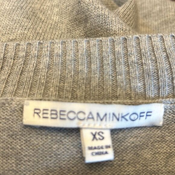Rebecca Minkoff cotton long sleeve gray “heartbreaker” sweater Size XS EUC - Picture 8 of 10